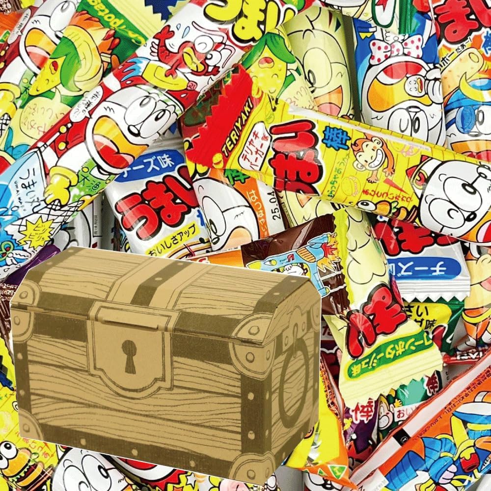 Yakin Umaibo, 30 Pieces, Assortment, Variety, Dagashi, Sweets, Individual Packaging, Treasure Box, Eat Comparison