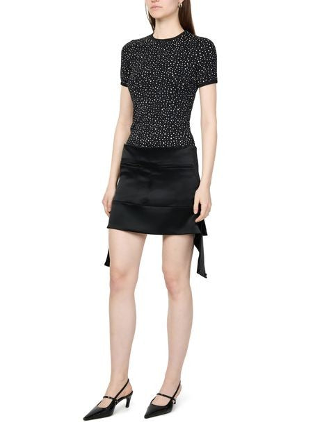 COURREGES Reversed belt satin mini skirt - Image 2