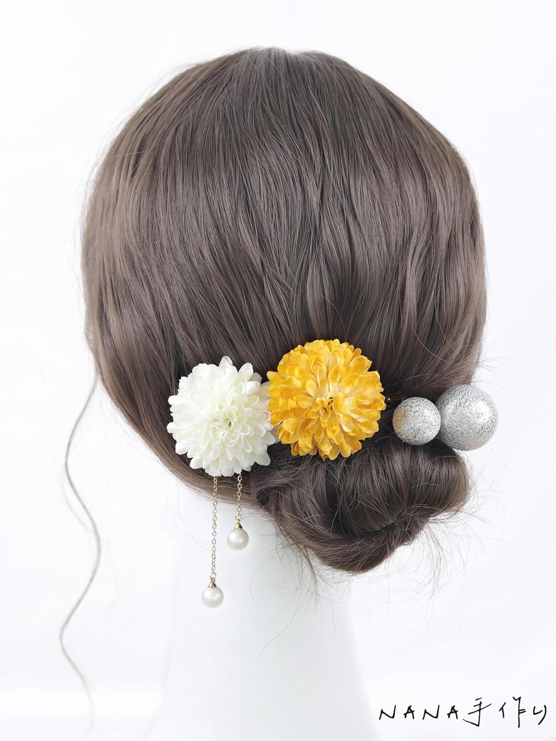 NANA Handmade Hair Ornament, Ping Pong Mu, Japanese Ball, Cute, Coming of Age Ceremony, Shichi-Go-San Fireworks Festival, Yukata, Graduation Ceremony, School Entrance Ceremony, Summer Festival