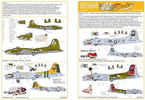Kitz World KW144002 1/144 B-17 Flying Fortress Decal