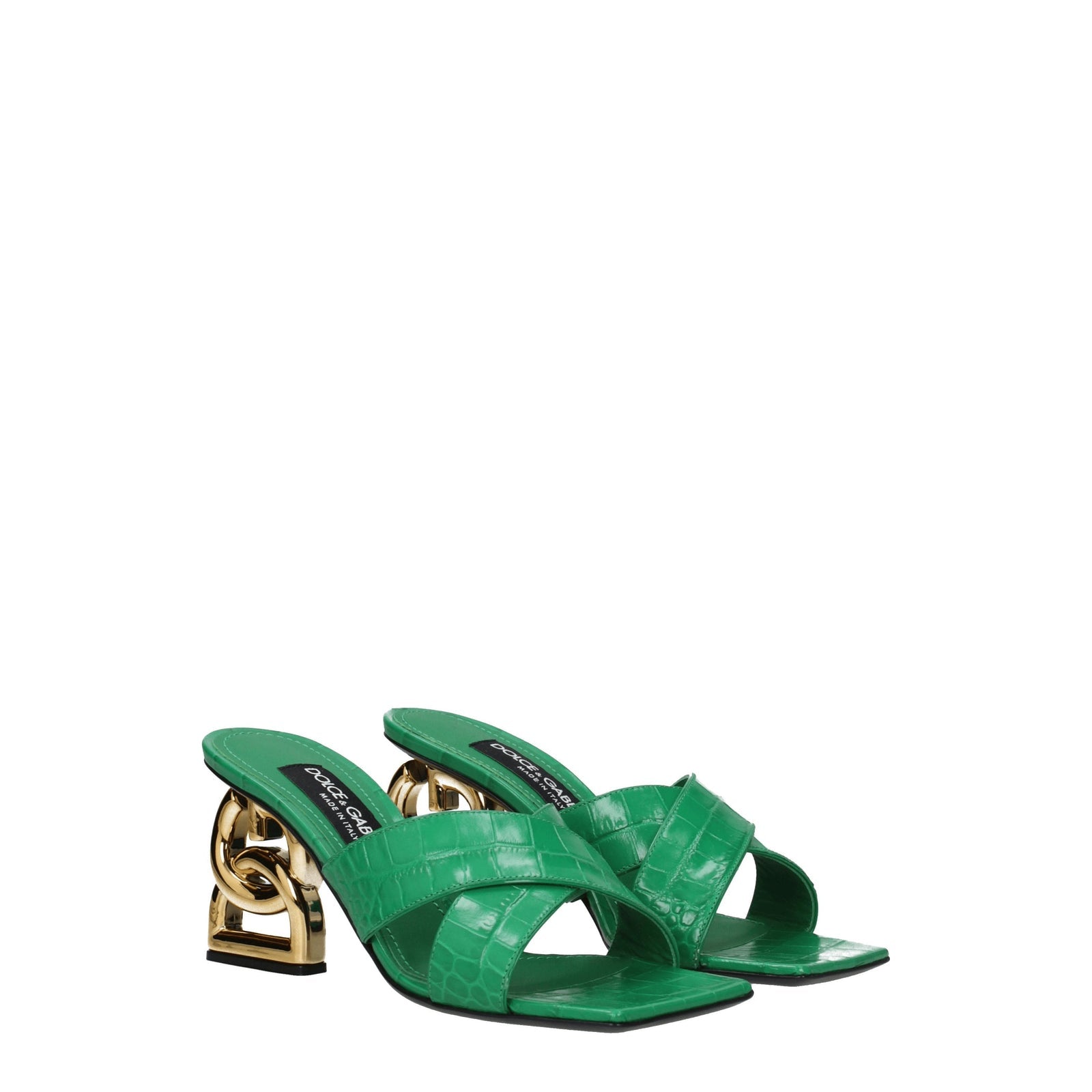 Dolce  Gabbana ドルチェ＆ガッバーナサンダル女性レザーグリーン/グラス - Image 2