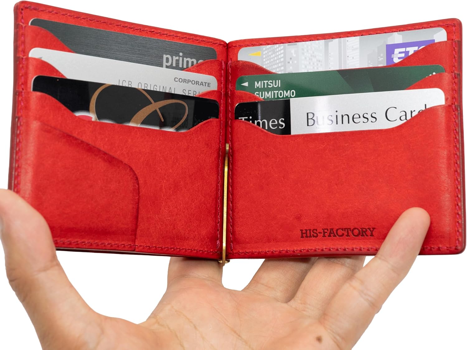 Hiz Factory Fermare Pueblo Genuine Leather Money Clip with Coin Purse Made in Japan Artisan Handmade, Publo