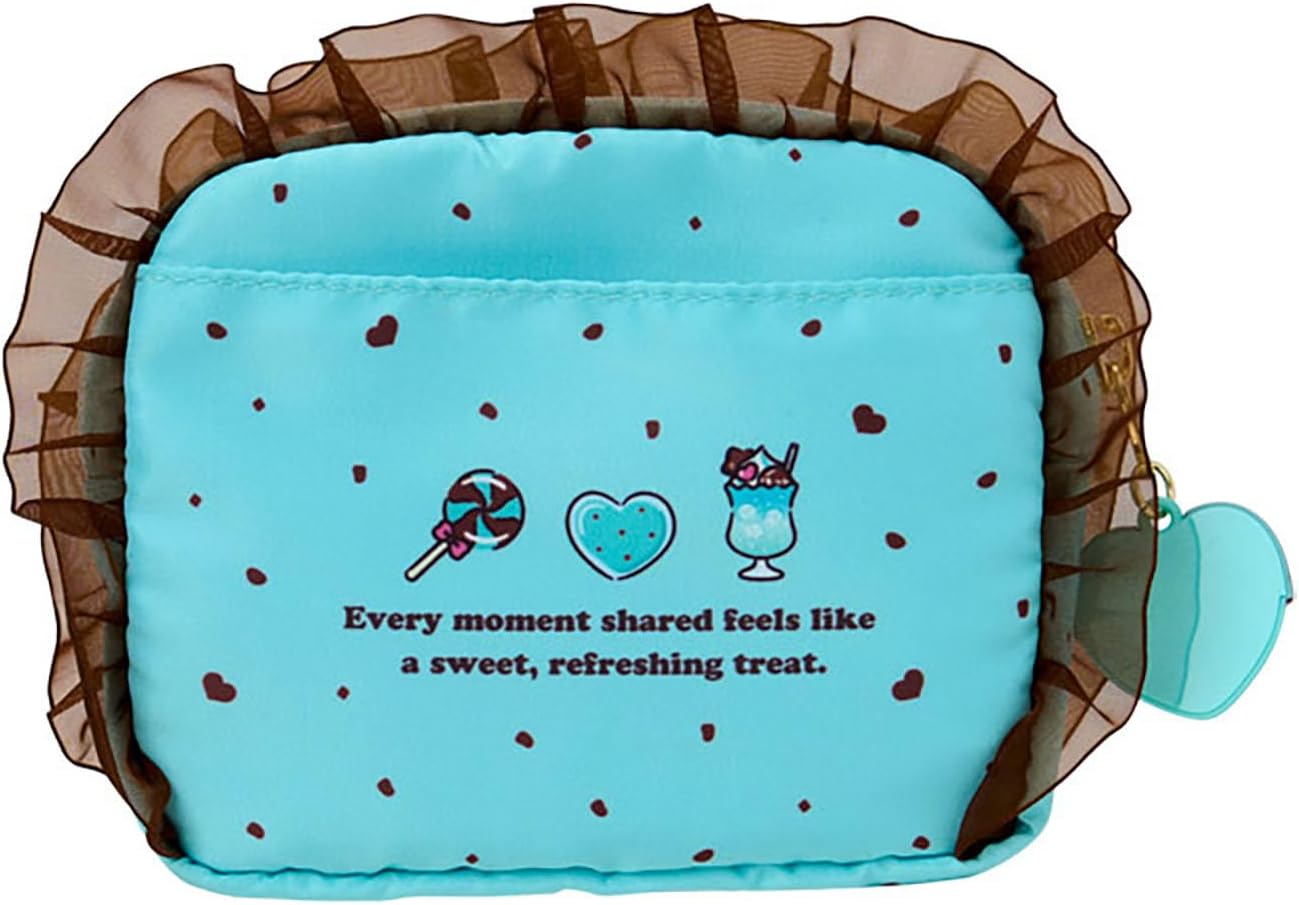 Sanrio 443387 Pouch (Chocolate Mint) Cinnamon Roll, Polyester, Cotton, ABS Resin, Recommended Age: 3 years and up