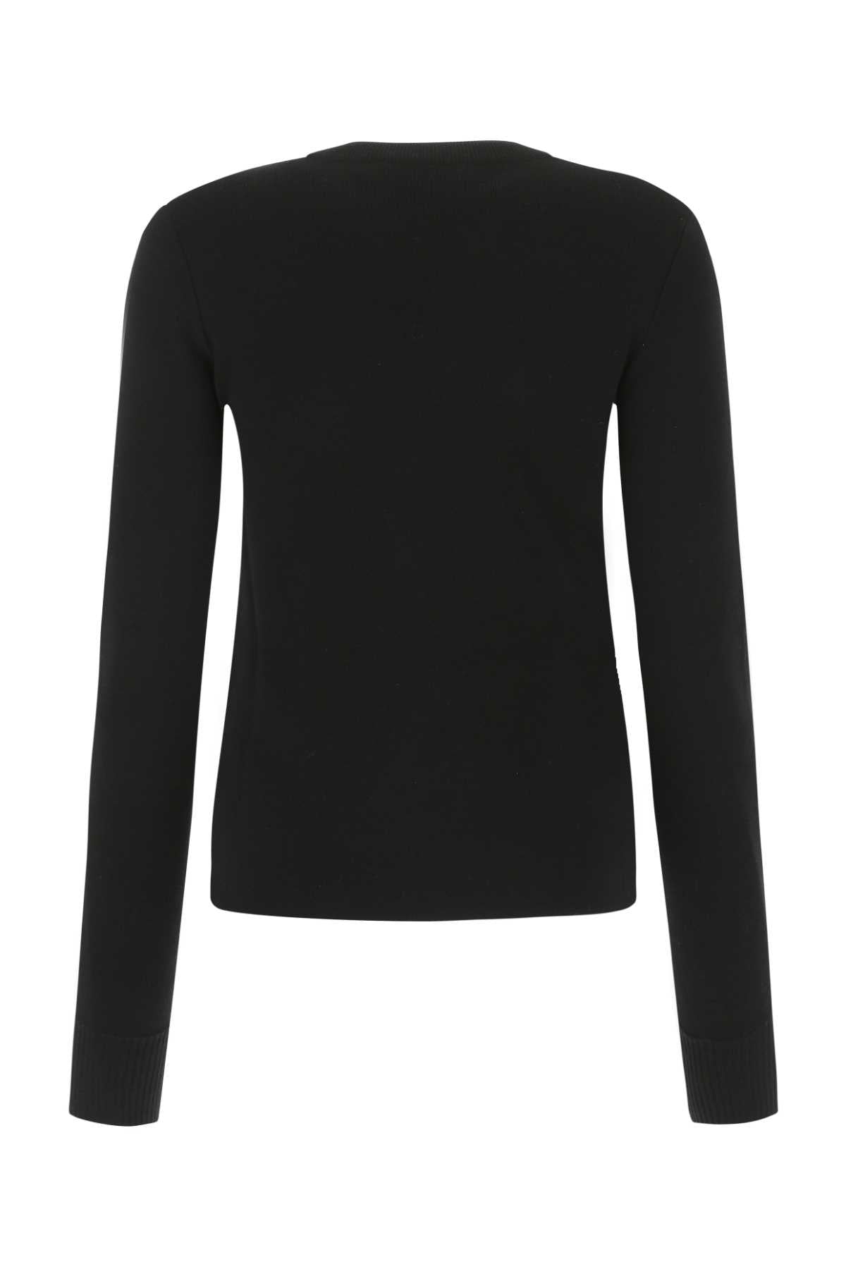 Alexander Mcqueen アレクサンダーマックイーンブラックストレッチウールブレンドセーター - Image 2