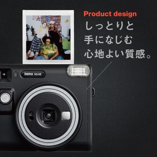 FUJIFILM Instax Square SQ40 Cheki Square Instant Camera, Black