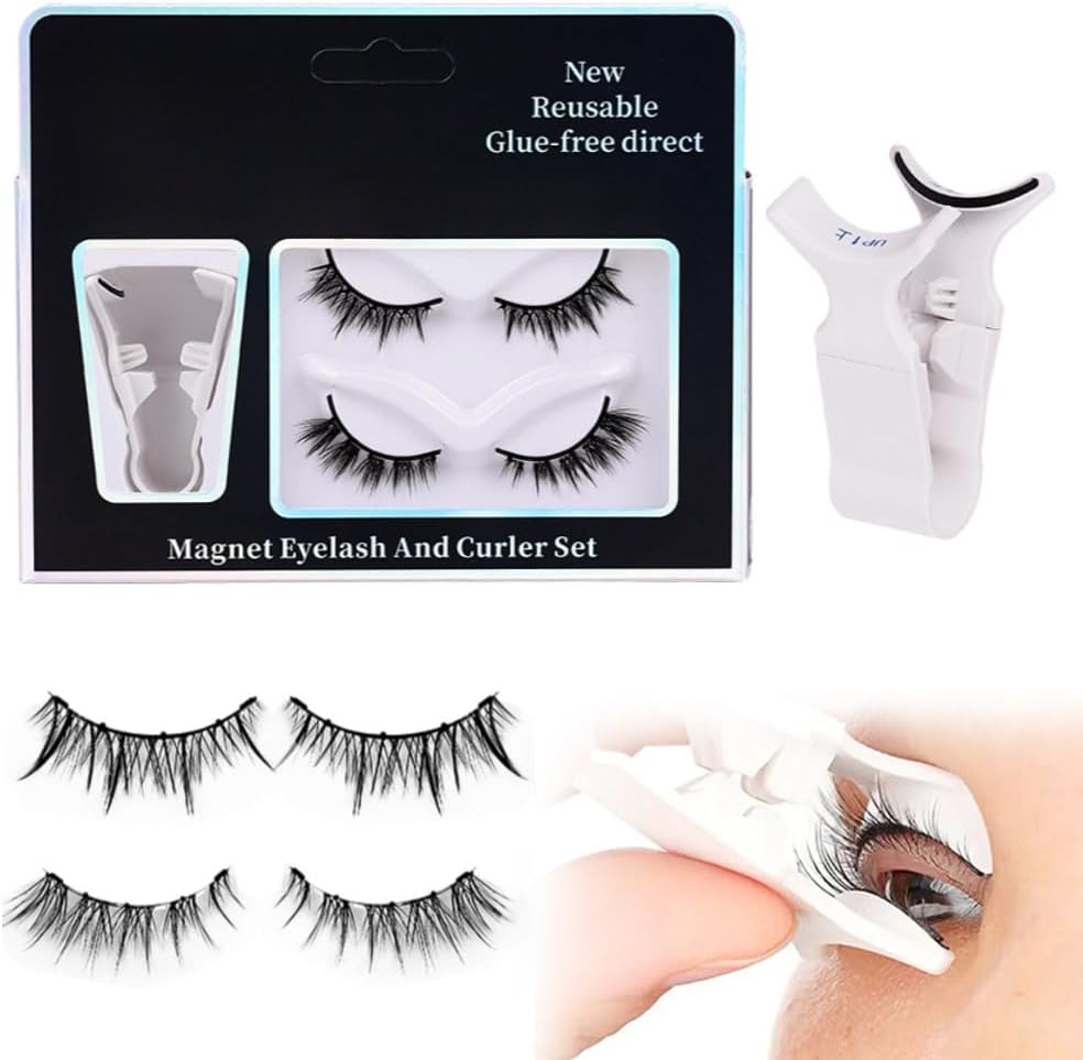 False Eyelashes, Magnetic False Eyelashes, 3D False Eyelashes, No Glue Required, Reusable Magnetic Eyelashes Set