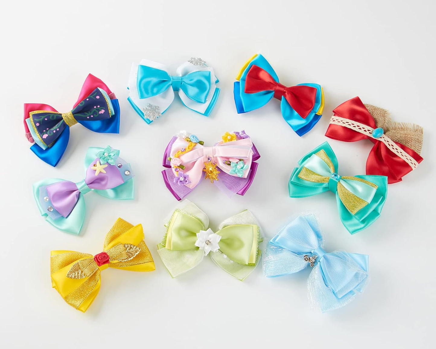 10 pinzas de lazo de pelo de princesa de 4 pulgadas para mujeres y niñas, accesorios para el cabello, set de regalo de fiesta