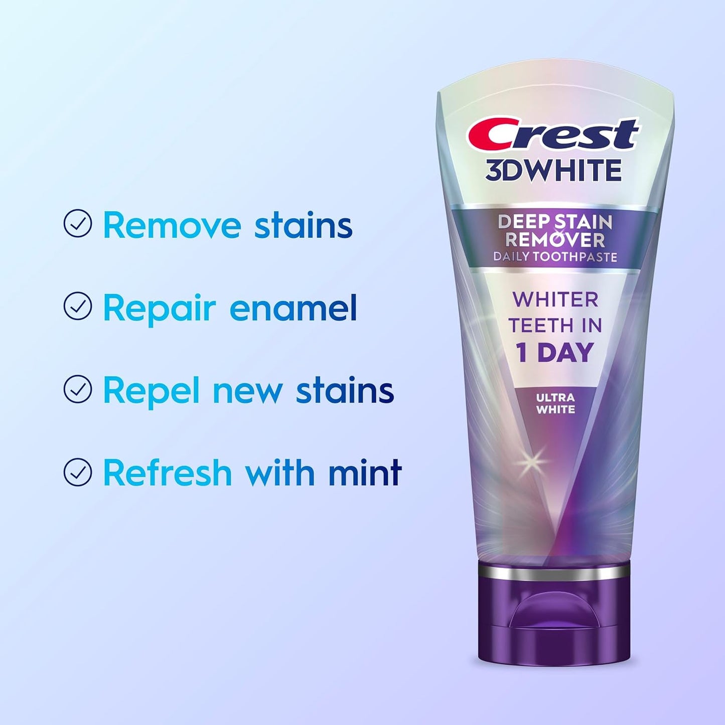 Crest 3DWhite Brilliance Deep Stain Remover Ultra White Pasta de dientes - 2.1oz