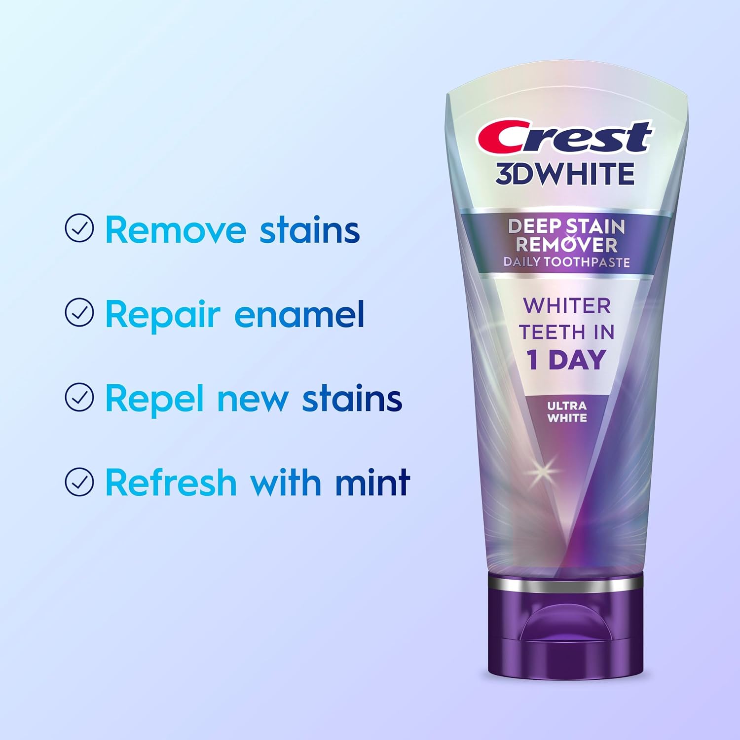 Crest 3DWhite Brilliance Deep Stain Remover Ultra White Pasta de dientes - 2.1oz