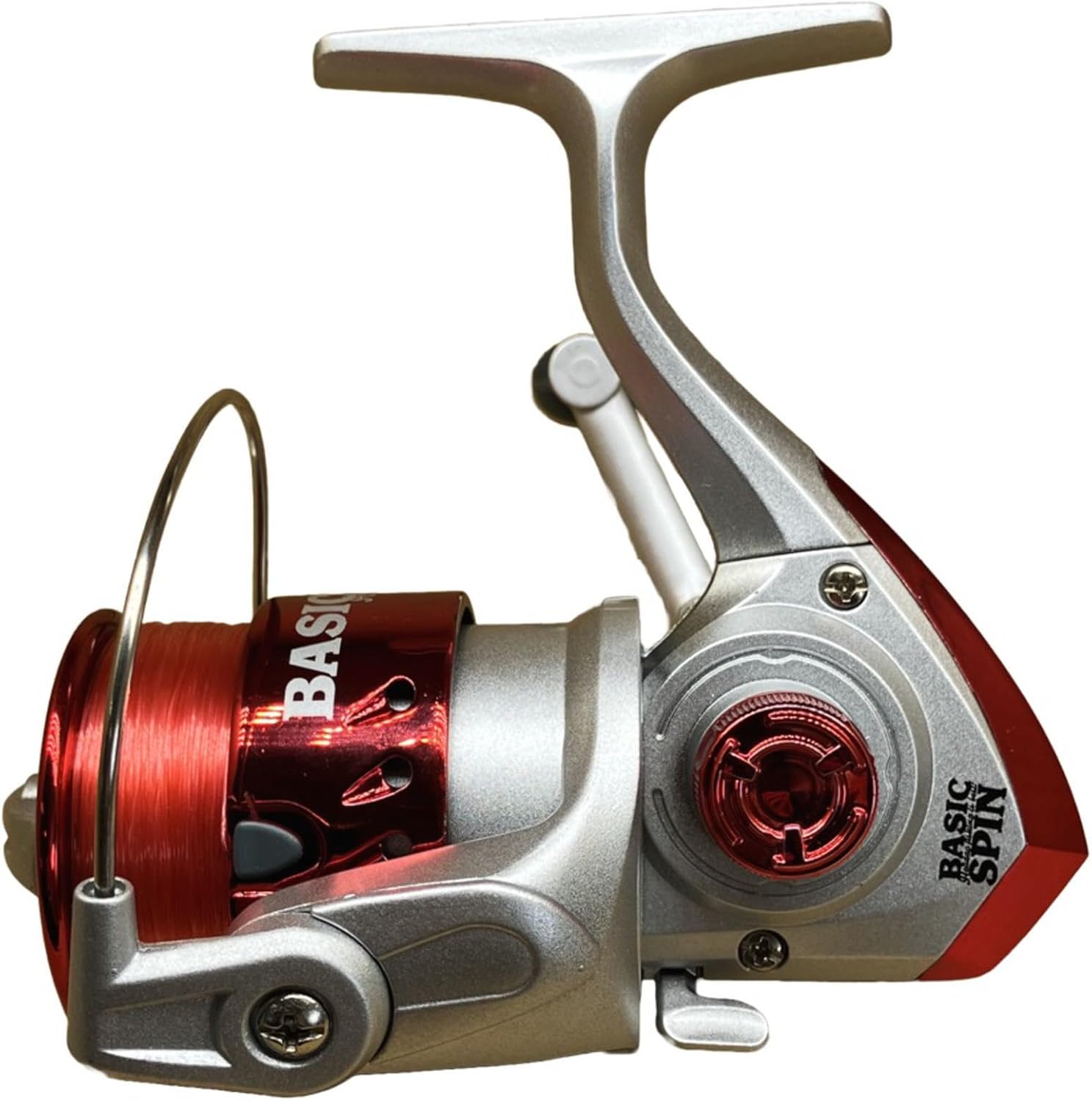 Riseway 2000 Basic Spin Reel with Thread No. 3 - 120 m, Red