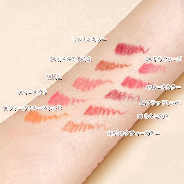 Automatic Rotating Lip Liner, Lipstick Pen, Fade-Resistant, Matte Nude, Pencil Edge, Waterproof, Long Lasting Smooth Lip Gloss-9# Grapefruit Red