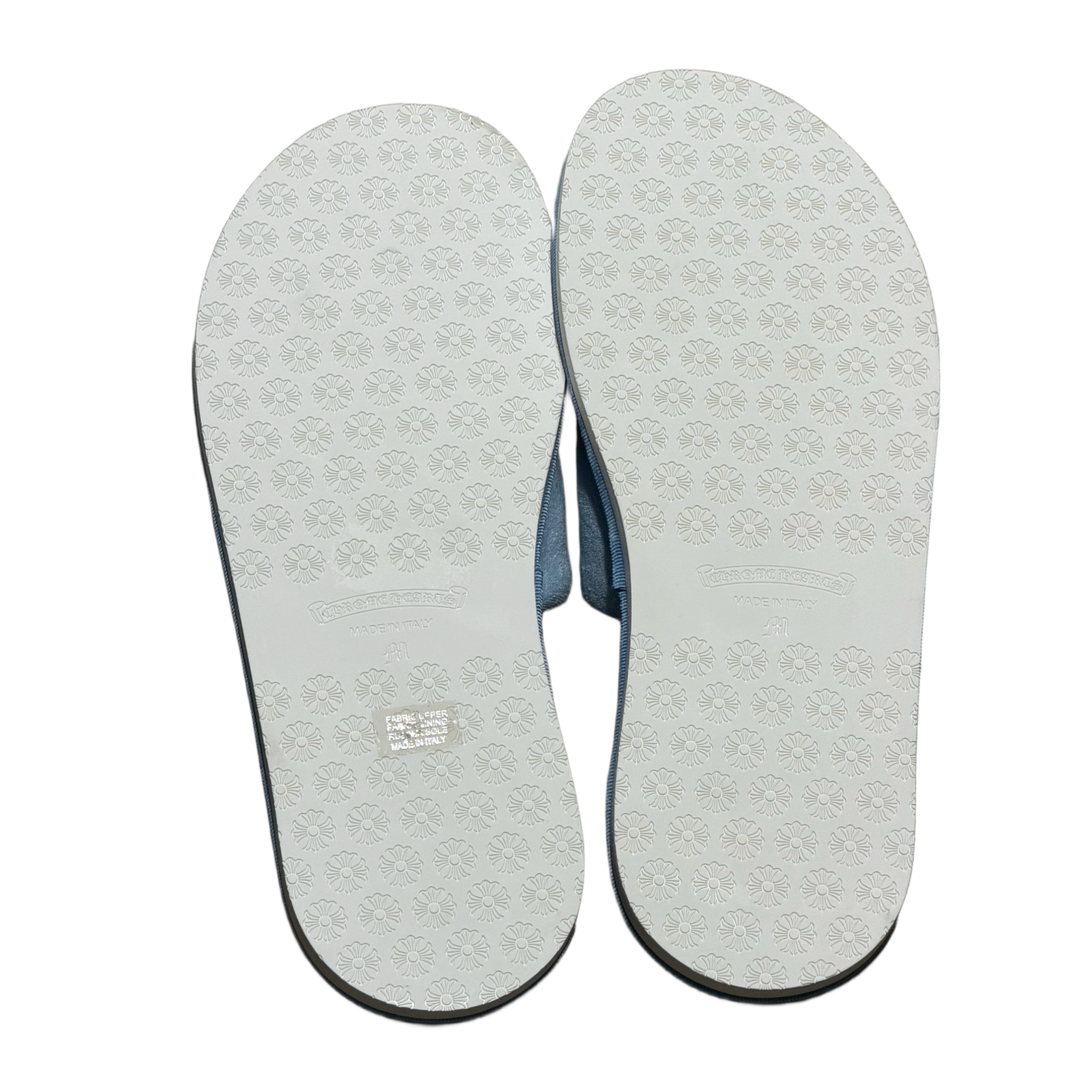 CHROME HEARTS 'ST BARTH'S' BLUE HOTEL SLIPPERS