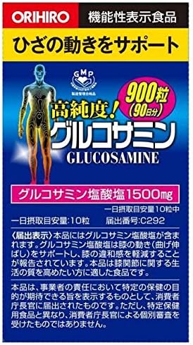 Orihiro High Purity Glucosamine Grains, Economical, Approx. 900 Tablets, Set of 12 (Food with Functional Claims)