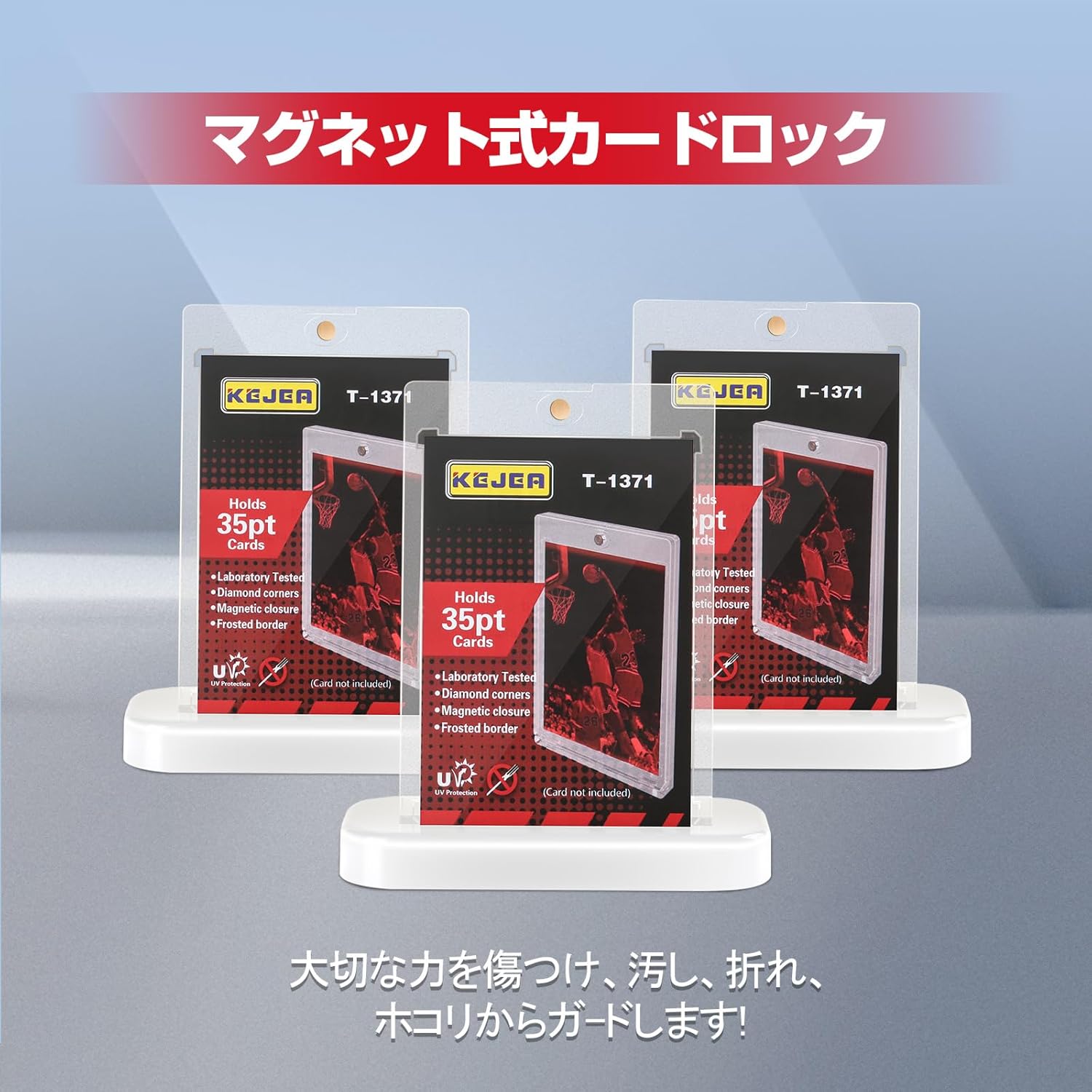 Magnetic Loader (Loader x 10 + Stand x 10) Card Loader, 35 pt, Pokéka, UV Protection, Card Case, Protective Case, Compatible with Approx. 0.04 inch (1 mm) Thickness, Magnetic Type (B10 + 10)