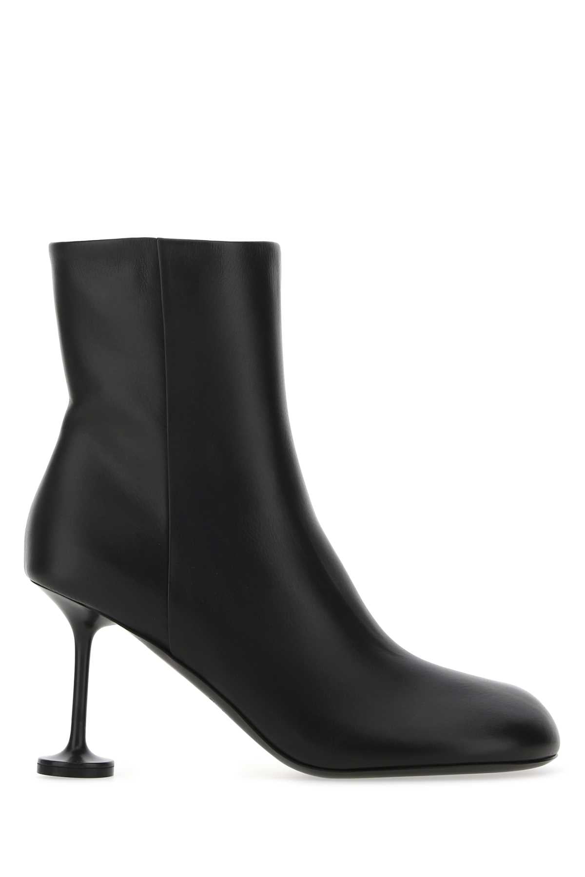 Balenciaga バレンシアガブラックレザーレディアンクルブーツ - Image 2