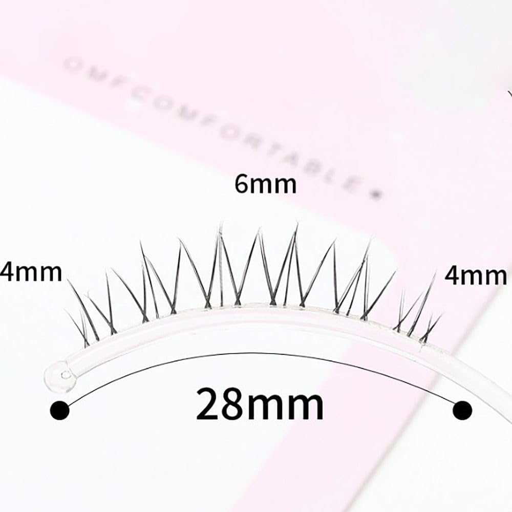 5 Pairs Lower Eyelashes Small Flame Transparent Stem Eyelash Extensions 1:1 Shrink Eye Makeup Tools Beauty