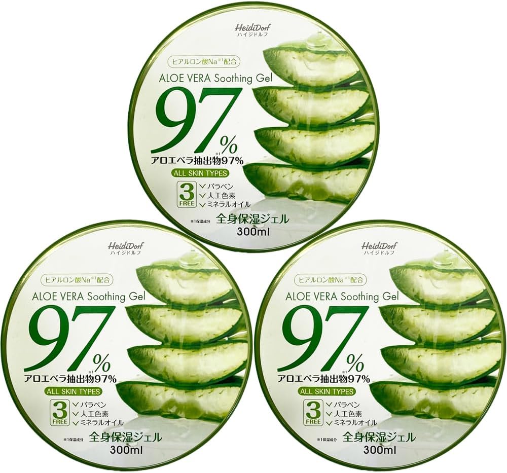 Aloe 97% Soothing Gel 300ml x 3 Pcs Aloe Gel Body Gel