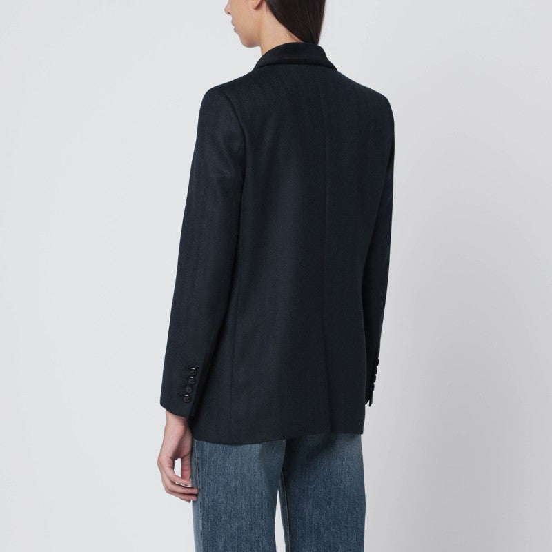 Blaze Milano BlazéMilanoDark Blue WoolとMohair Blazer Maine - Image 2