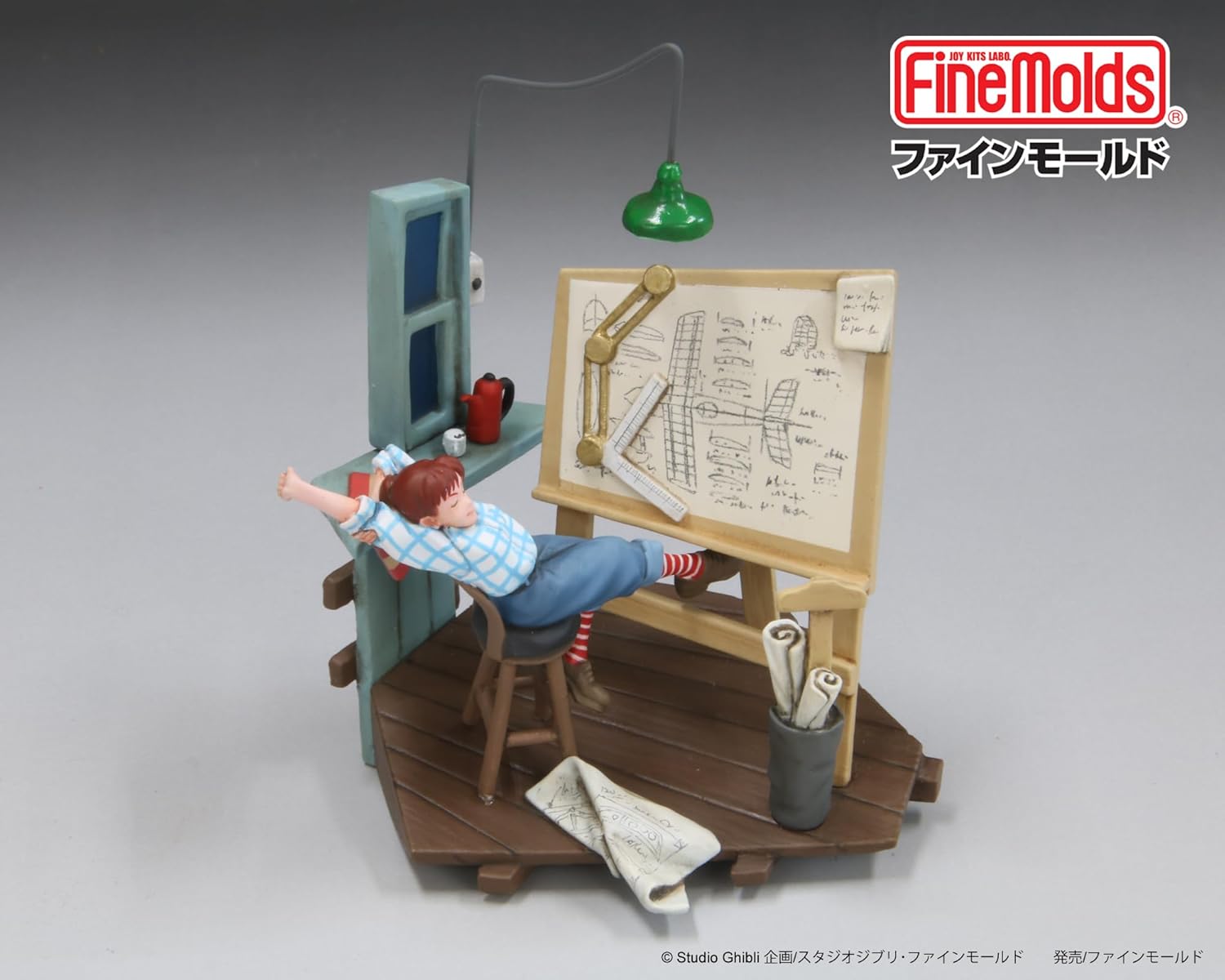 Fine Mold Studio Ghibli Vignette Collection No.2 Red Pig Fio Lack of Sleep Non-Scale Plastic Model GV2
