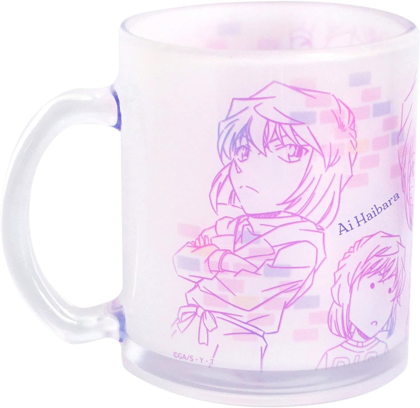 Kaneshotouki 034191 Detective Conan Haibara Mug, Glass Mug, Approx. 11.6 fl oz (320 ml), Line Art, Goods, Tableware, Made in Japan