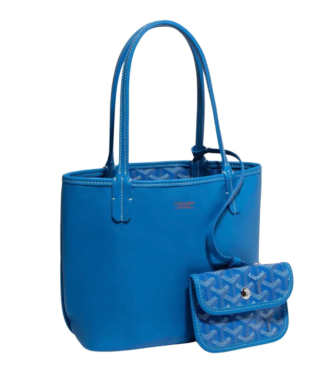 GOYARD 'ANJOU MINI' BLUE BAG