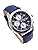 Seiko SND365P1-BL Chronograph Watch, Genuine Leather Strap Set, Genuine Seiko Distributed Product, Navy Blue Strap, blue