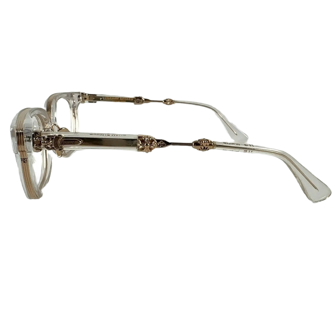 CHROME HEARTS 'DUCK BUTTER' CLEAR/GOLD GLASSES