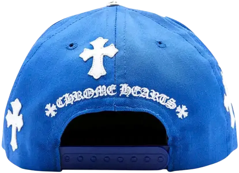 CHROME HEARTS '9 PATCH' BLUE HAT