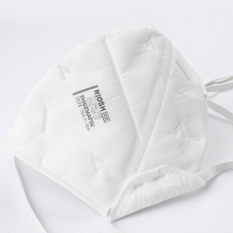 Shigematsu Seisakusyo DD02-N95-2K Disposable N95 Mask, Bi-fold, Made in Japan, White