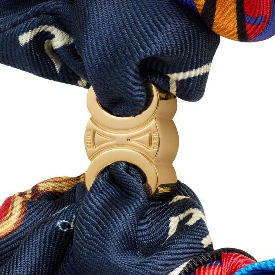 Celine tassels scrunchy in silk and steel - Image 2
