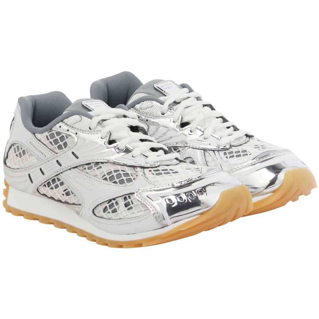 BOTTEGA VENETA 'SILVER WHITE' ORBIT SNEAKERS