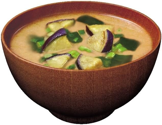 マルコメ, restaurant taste, economy pack, freeze-dried granulated miso soup with fried eggplant, 6 servings x 6 bags, for heatstroke prevention and nutritional supplementation, miso soup, instant miso