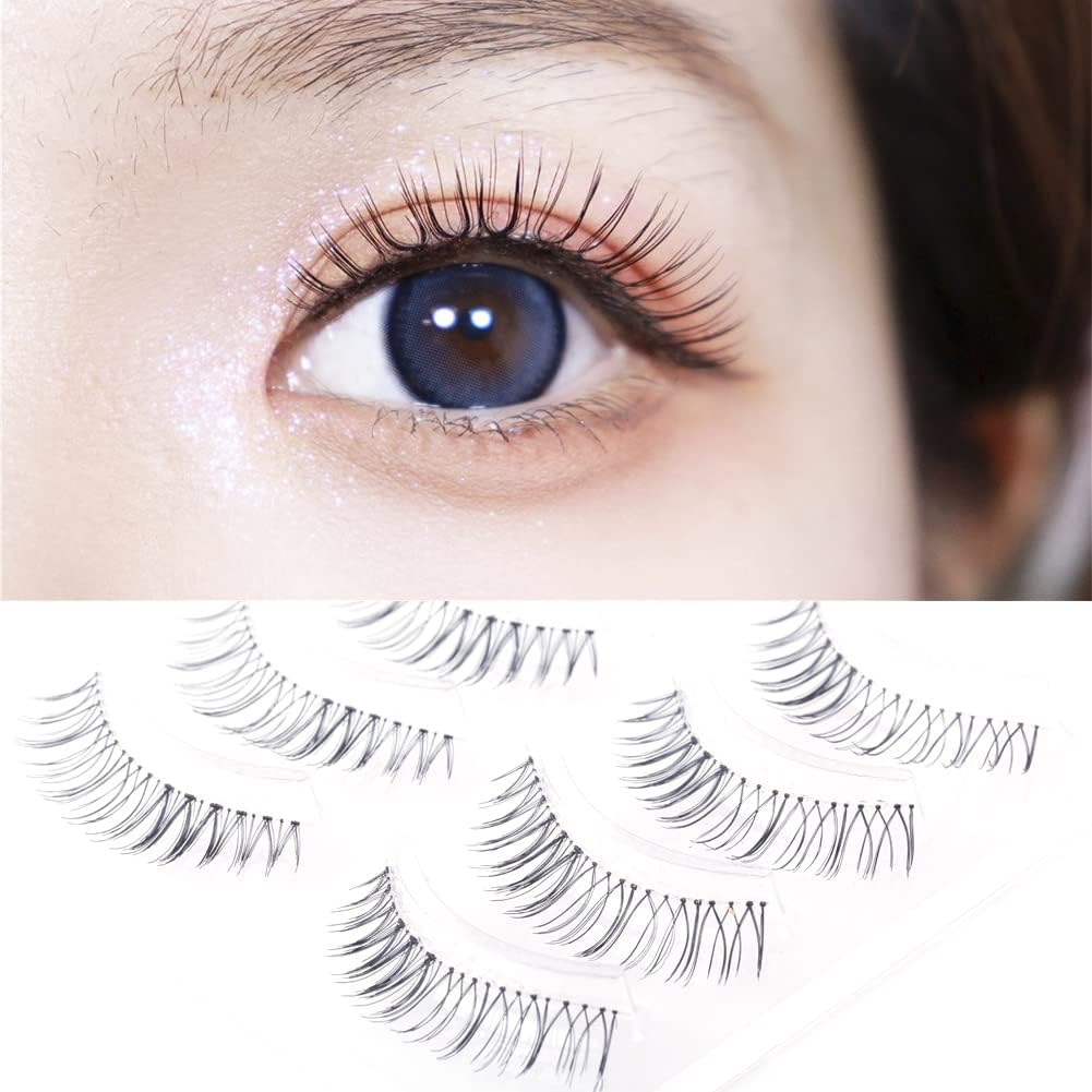 Men0024 Natural Popular False Eyelashes, 5 Pairs