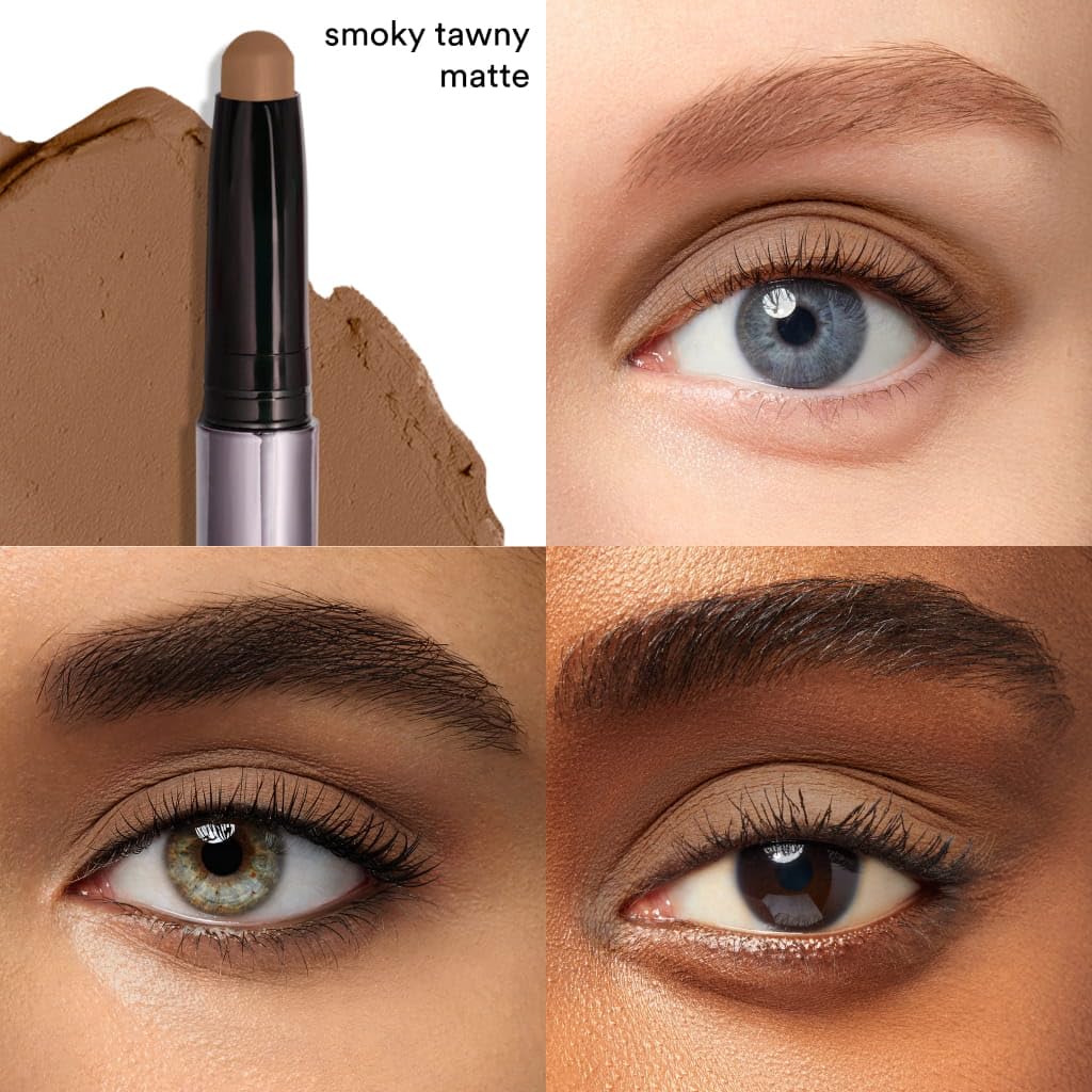 Julep Eyeshadow 101 Cream-to-Powder Waterproof Eyeshadow Stick – Smoky Tawny Matte – Long-Lasting, Buildable, Crease-Proof, Cruelty Free, Matte Finish with Built-In Smudger