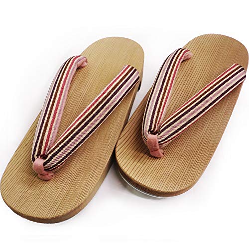 300 Years of Tradition Connected by Craftsmen Kiso Geta, Women's, Striped Pattern, Traditional Crafts, Made in Japan
