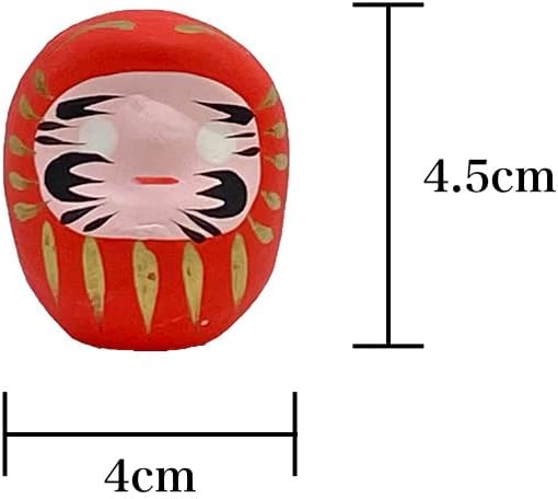 Shiguda Dharma, Made in Japan, Takasaki, Home Safe, Good Luck, Good Luck, Pray Figurine, Traditional Craft, Height 1.8 inches (4.5 cm), Set of 10 Pieces, 10 Colors