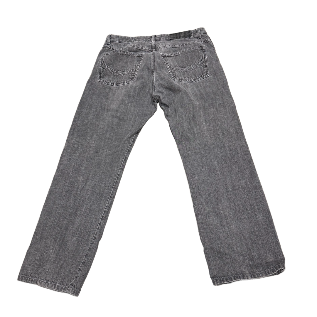 LOUIS VUITTON 'GREY MID-RISE' STRAIGHT LEG JEANS