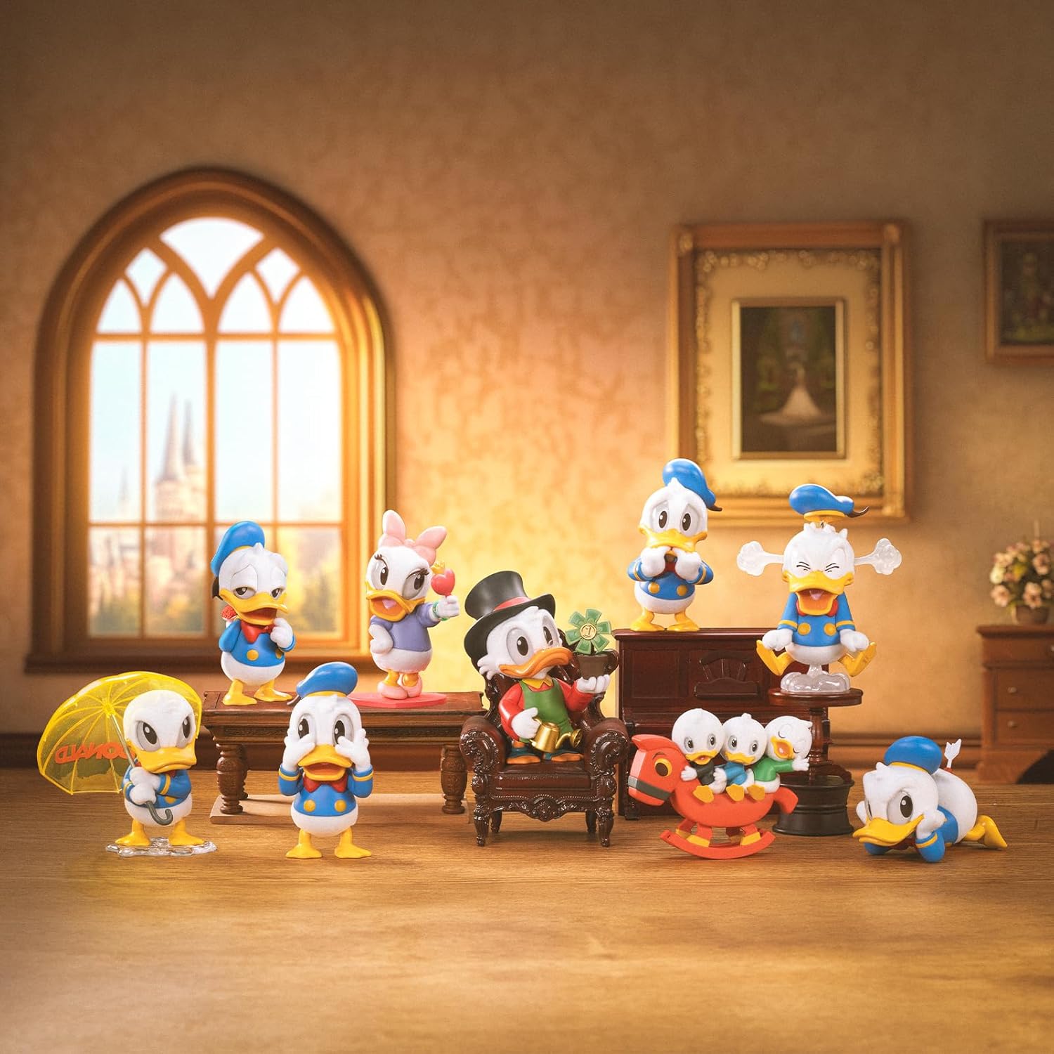 52TOYS DONALD DUCK CLUB Series Blind Box Tredding Figurine Collectible Figure Painted Toy Desktop Decoration Doll Toy Great Gift for Disney Anime Fan Kids Collectors Birthday Christmas (1 Pack)