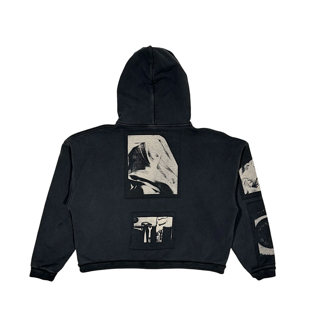 ENFANTS RICHES DÉPRIMÉS 'MADONNA ASSEMBLAGE' BLACK ZIP UP HOODIE