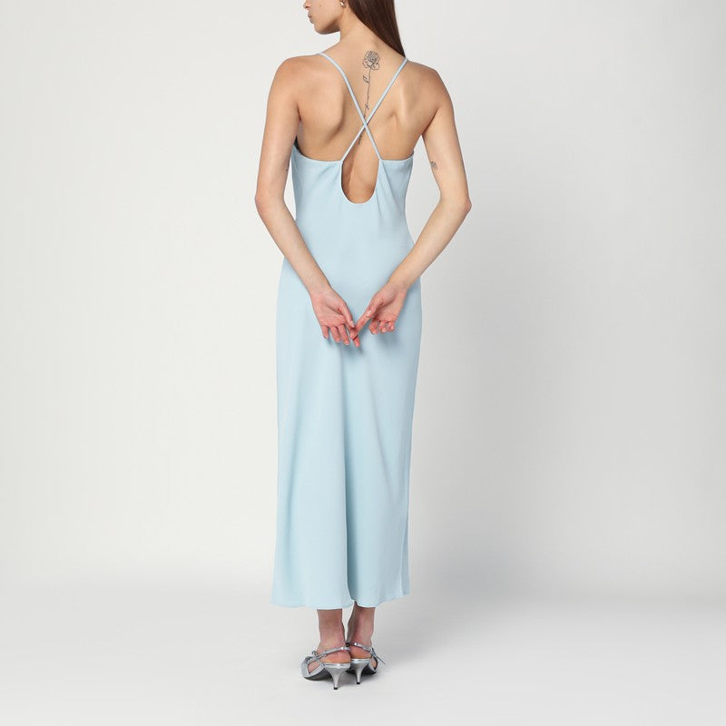 Calvin Klein クレープのカルバンクラインライトブルースリップドレス - Image 2