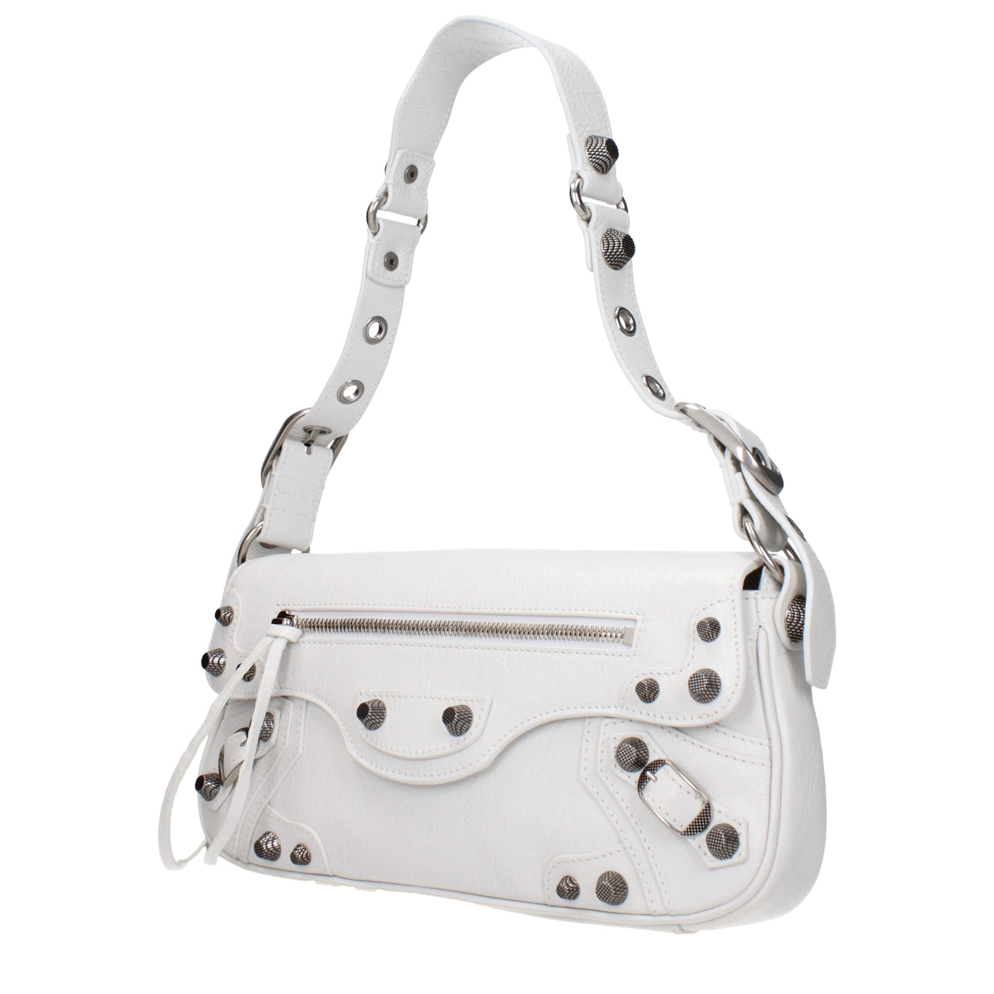 BalenciagaショルダーバッグLe Cagole Donna Pelle Bianco/Bianco Ottico - Image 2