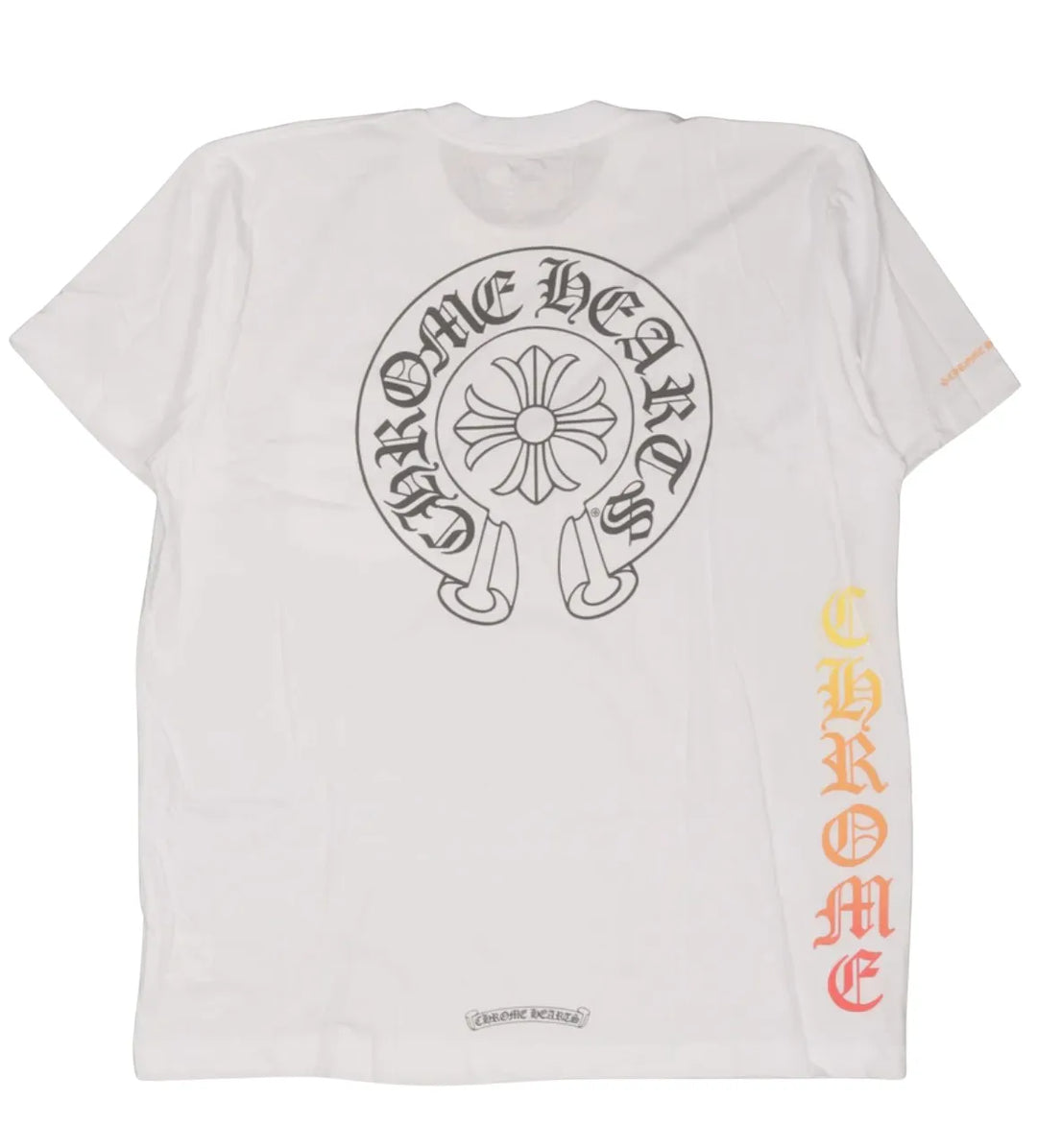 CHROME HEARTS 'COLLAR LOGO' HORSESHOE POCKET GRADIENT VERTICAL LOGO TEE