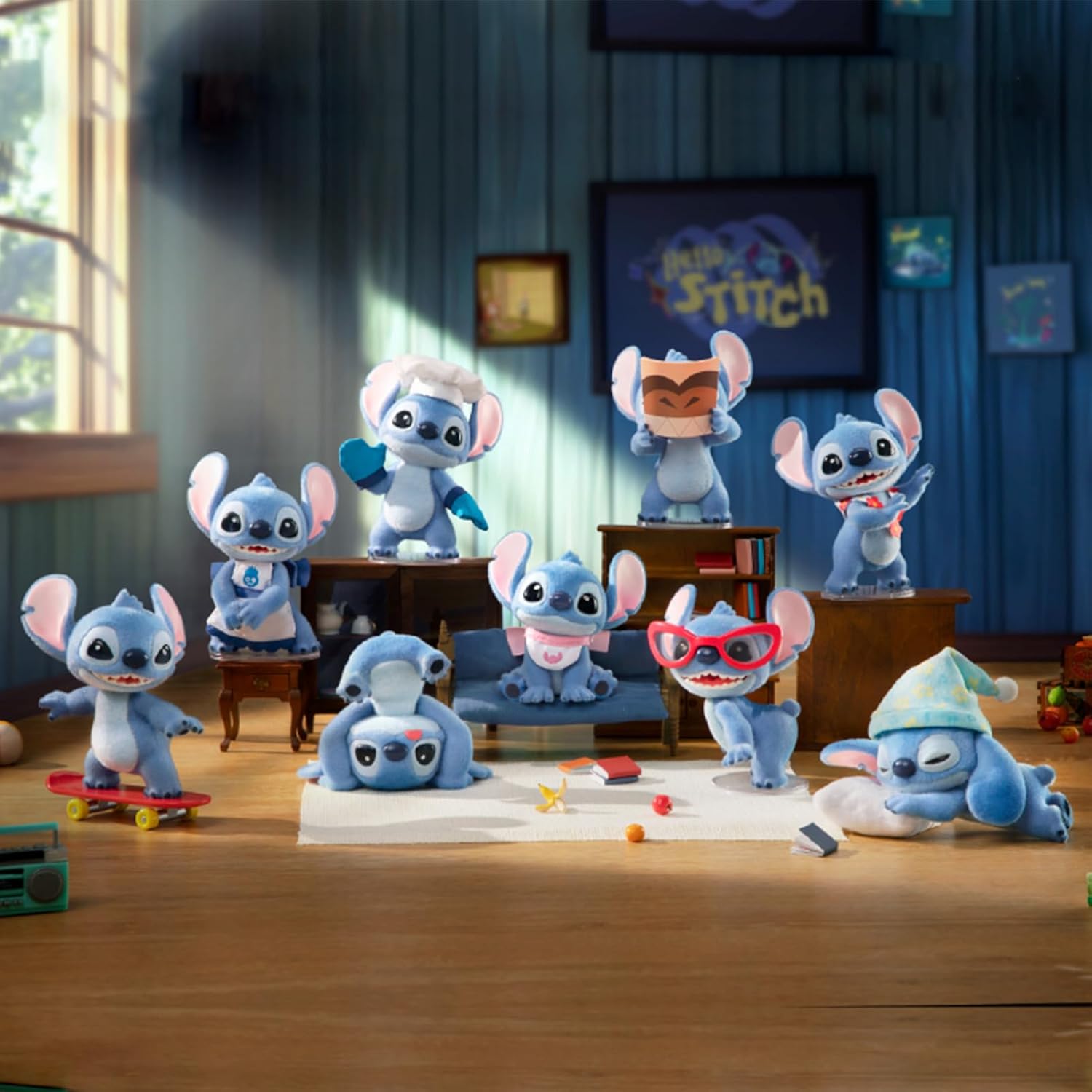 TOP TOY Disney "Hello, Stitch" Series [1 Piece] Gacha Gacha Blind Box Figure Vinyl PVC Premium Toy Birthday Present for Disney Character Collectors