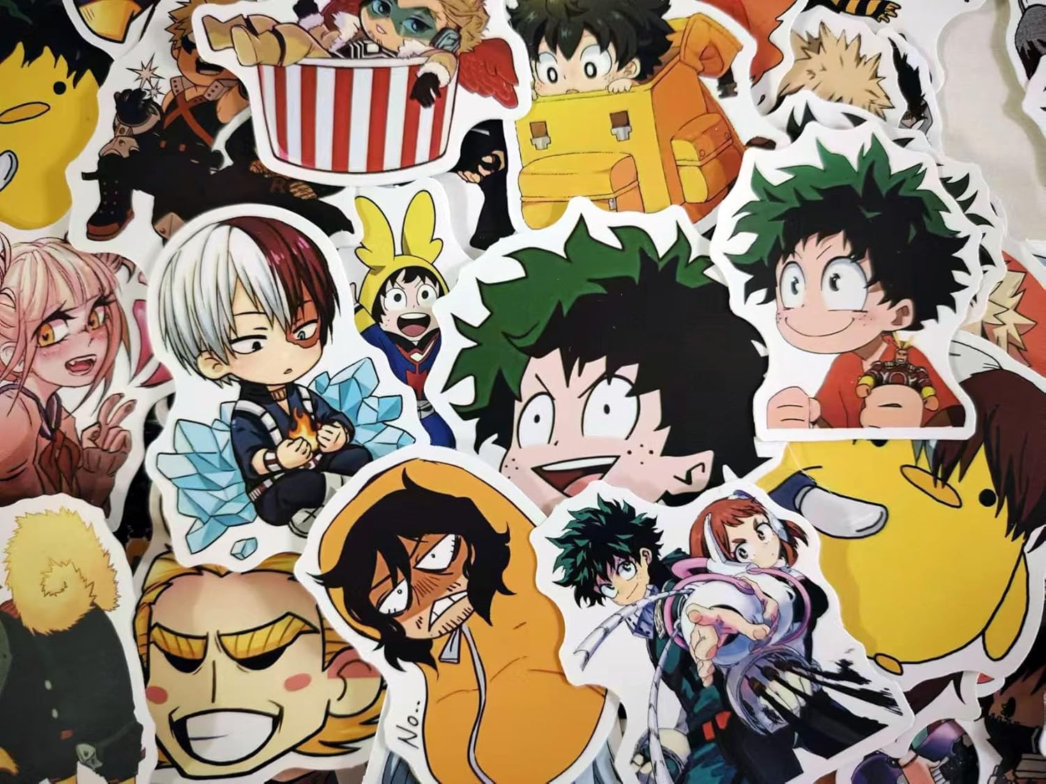 100 My Hero Academia Stickers Cute Cartoon Sticker Pack Anime Character Stickers Moe Goods Stickers Waterproof Decal Car Water Bottle Travel Box Laptop Guitar Helmet Bike Decoration Diary Stationery