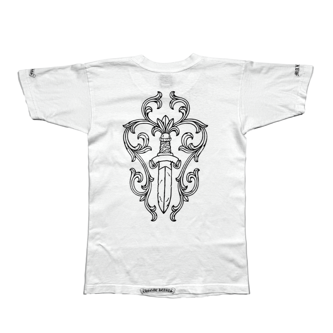 CHROME HEARTS VINTAGE MAXFIELD LOS ANGELES EXCLUSIVE WHITE TEE