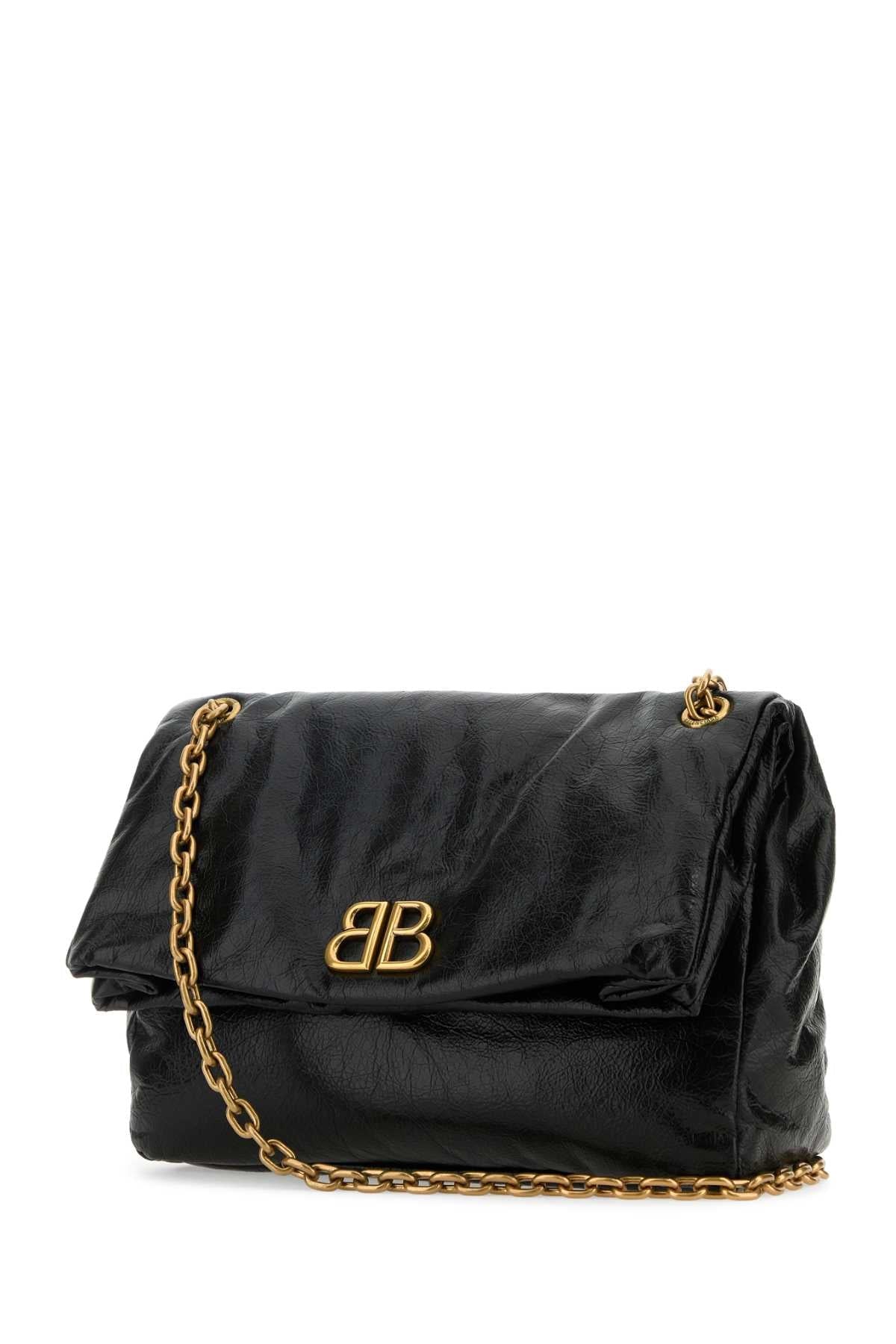 Balenciaga バレンシアガブラックレザーミディアムモナコショルダーバッグ - Image 2