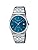 Casio Entisor Men's Analog Blue Dial Men's MTP-B145D-2A2VDF (A2199), Silver (Silver), Retro, Silver, Retro