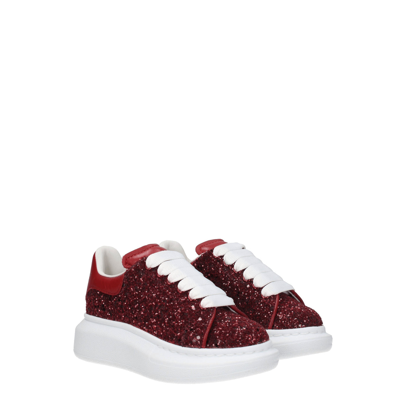 Alexander McQueen アレクサンダーマックイーンギフトのアイデアスニーカーキッズレディースグリッターレッド/カーネーション - Image 2