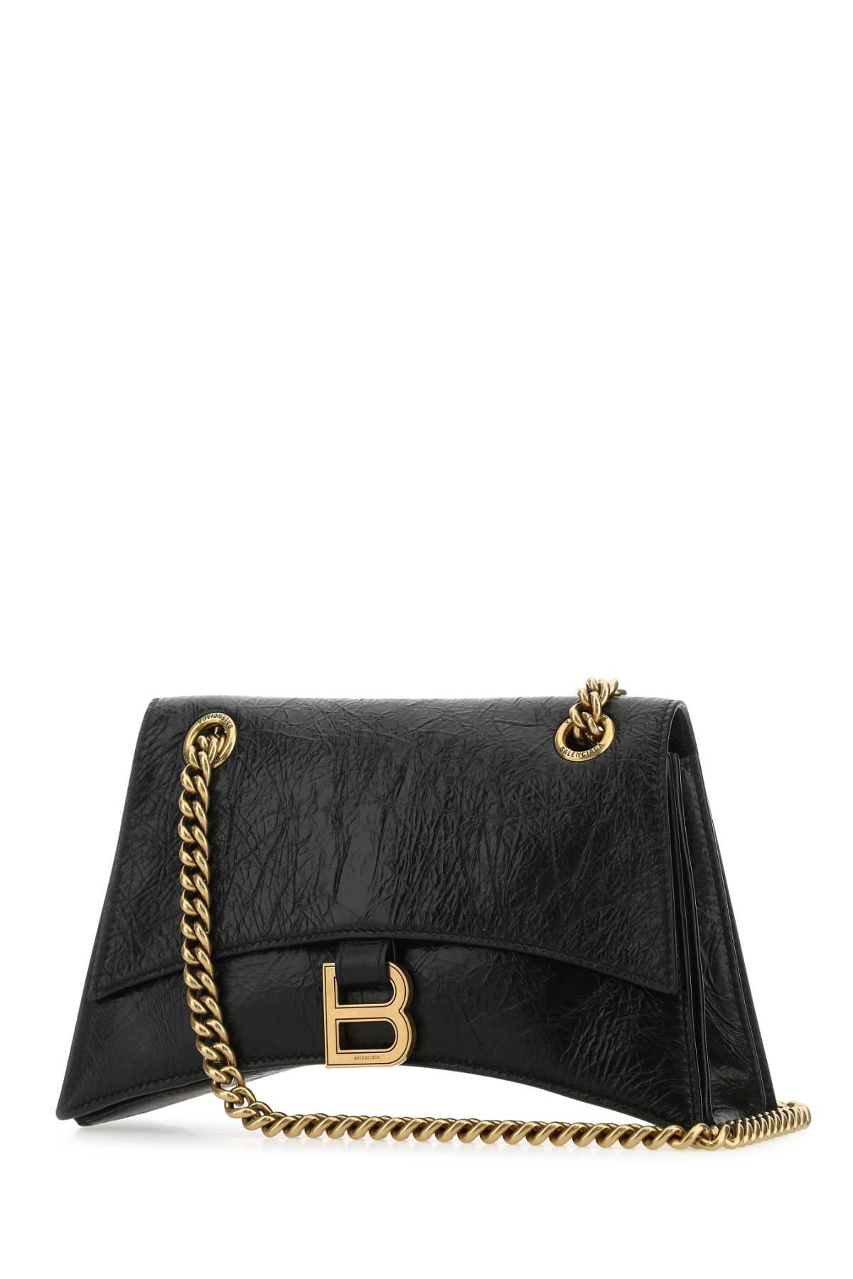 Balenciaga バレンシアガブラックレザースモールクラッシュショルダーバッグ - Image 2
