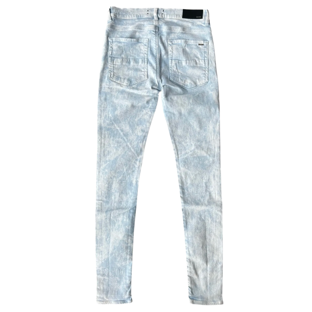 AMIRI 'MINERAL WASH' LIGHT BLUE MX1 JEANS
